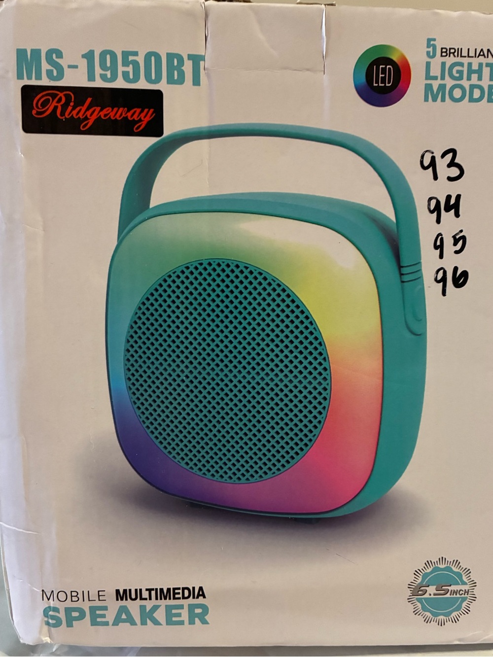 MS-1950BT Portable Bluetooth Speaker -  Gradient Pink (NIB)